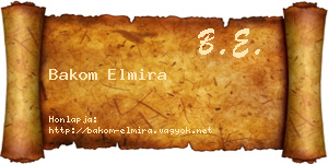 Bakom Elmira névjegykártya